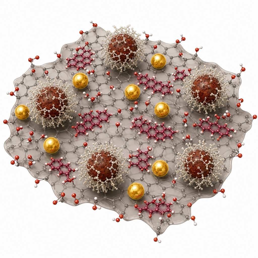 Graphene Oxide–Iron Oxide–Gold Hybrid for Doxorubicin Delivery — University at Albany, SUNY, 2013