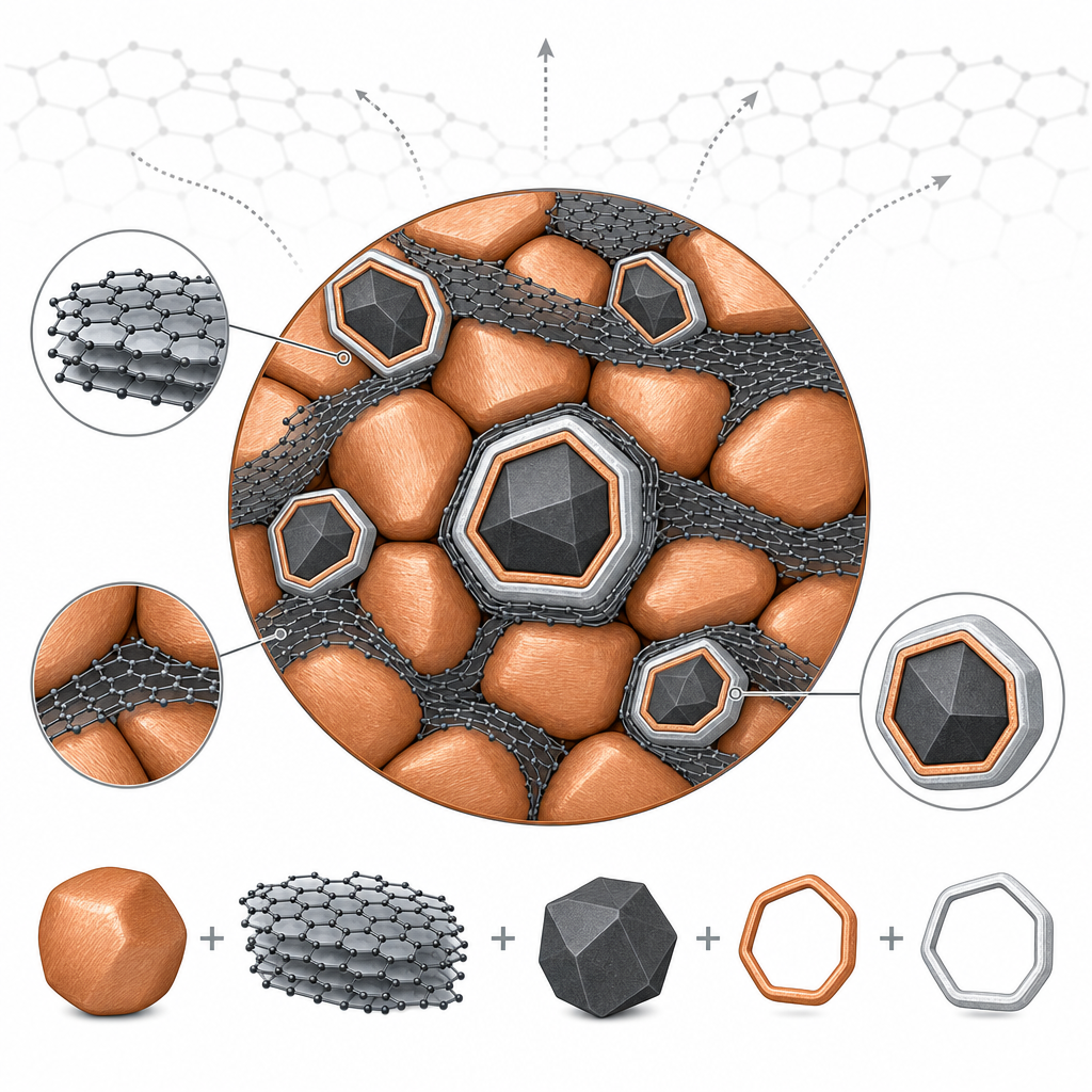 Graphene Nano-Sheets in Cu/WC–TiC–Co Composites — Helwan University, 2018