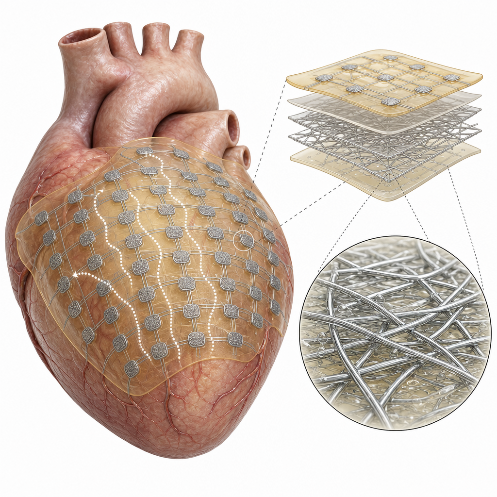 Silver Nanowire Rubbery Epicardial Bioelectronic Patch - University of Houston, 2020