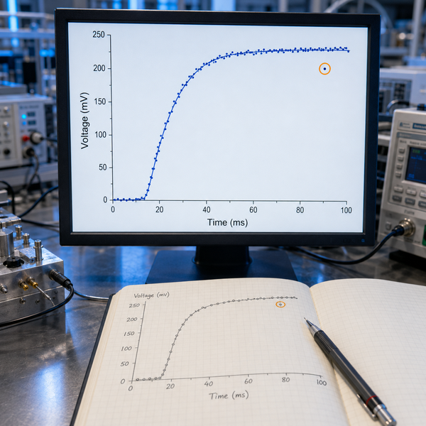 From V-t Curve to Thermal Diffusivity: TET Data Reduction