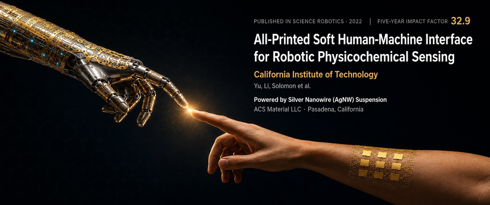 Silver Nanowires for Robotic E-Skin Sensors