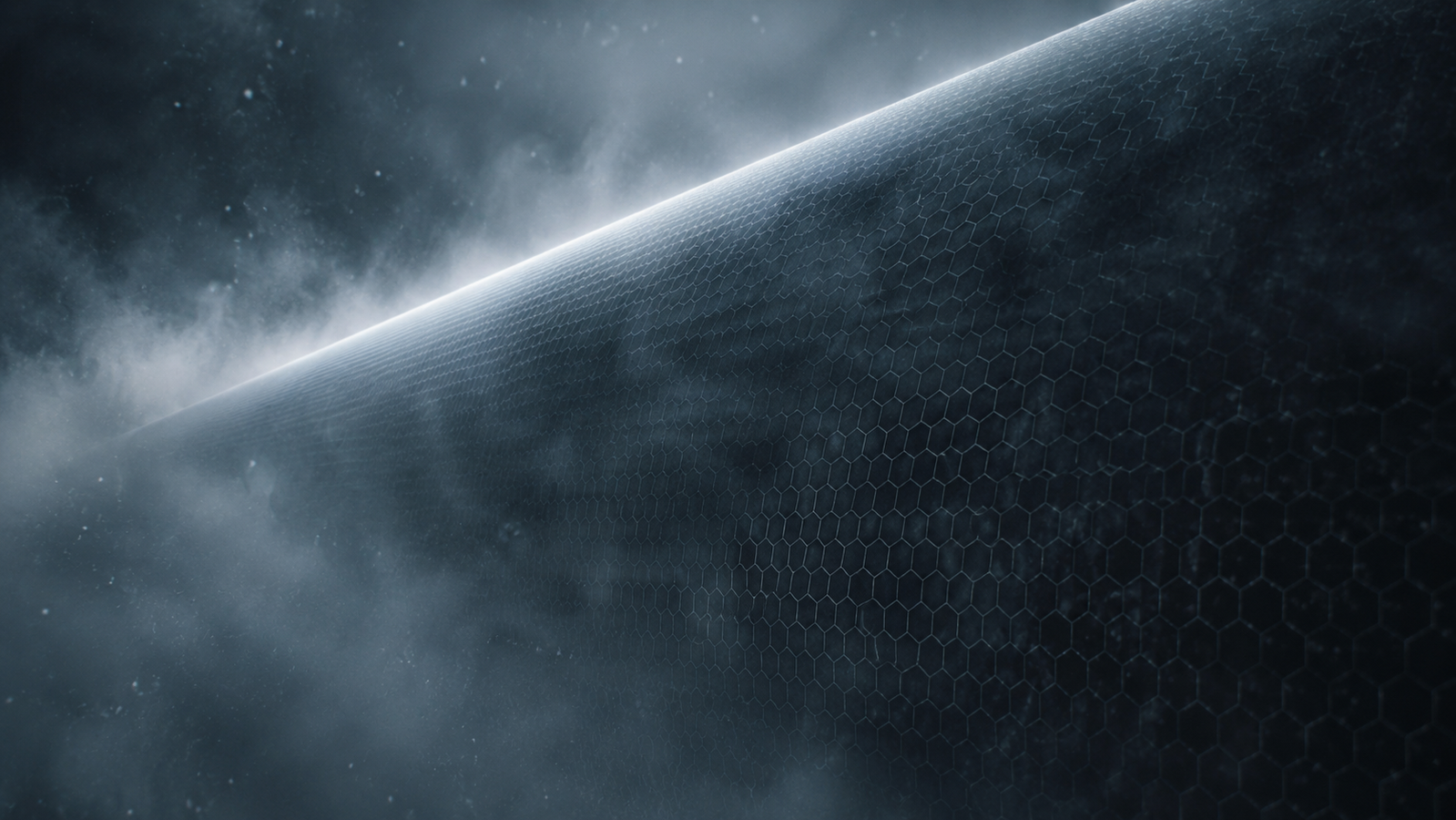 Single layer of carbon atoms in a hexagonal honeycomb lattice, illustrating the two-dimensional structure of graphene