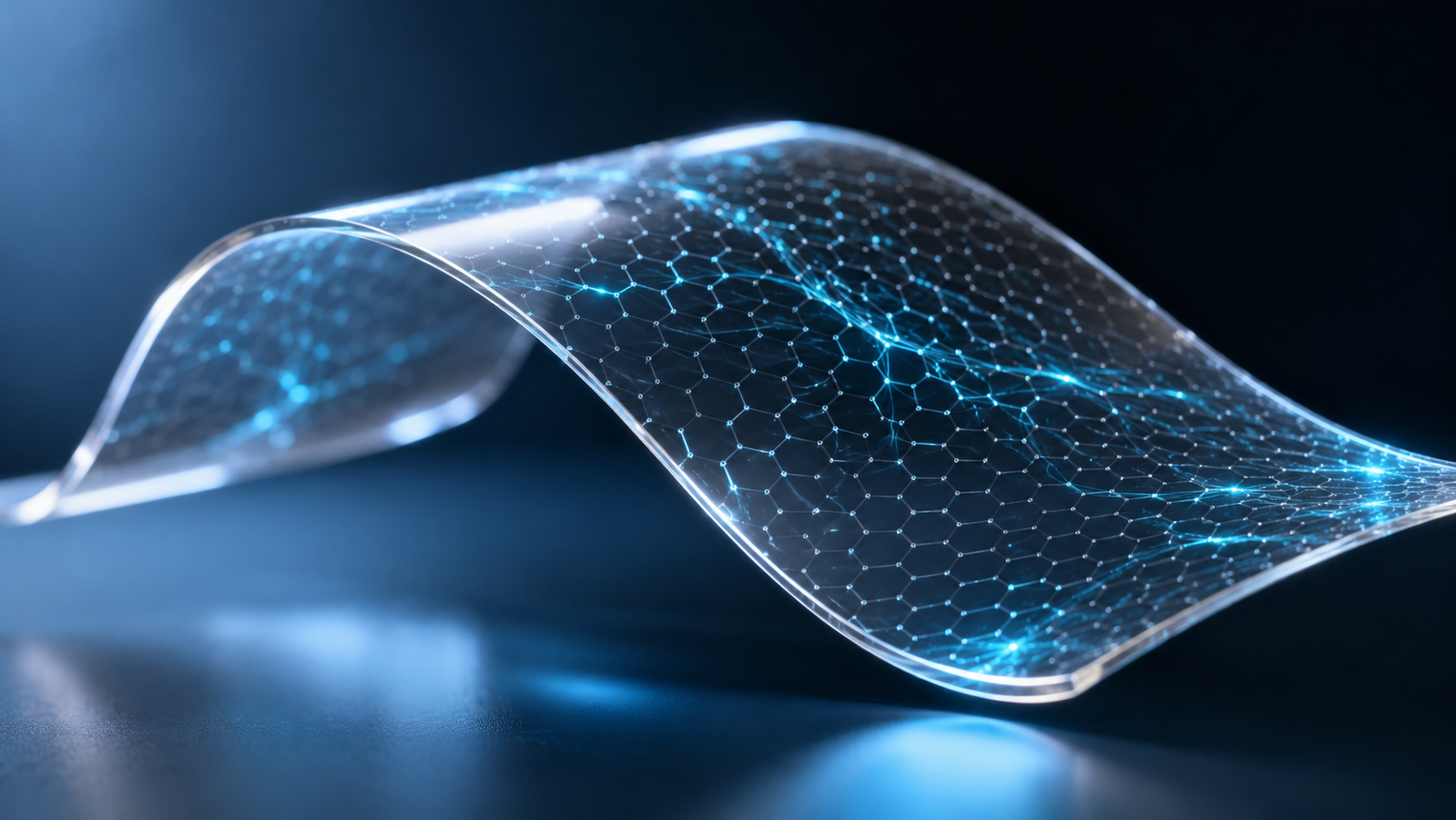 Flexible transparent graphene conductive electrode in a bendable display panel