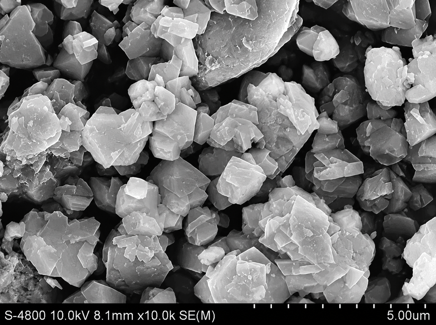 Scanning electron microscope image of ACS Material Y-RE2 rare-earth ultrastable Y (REUSY) zeolite crystals